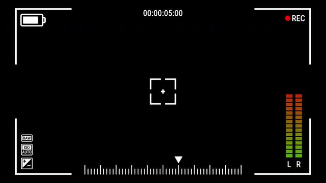 Digital Camera Viewfinder Recording Overlay Animation