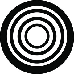 Naklejka premium Concentric circles create a hypnotic optical illusion.