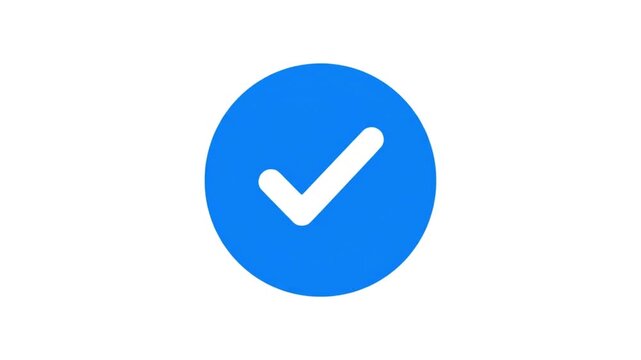 Loading Circle, Success Loading, Uploading, Right Mark, Complete, Download Progress, Flat Design Stock Video 4k Stock Video