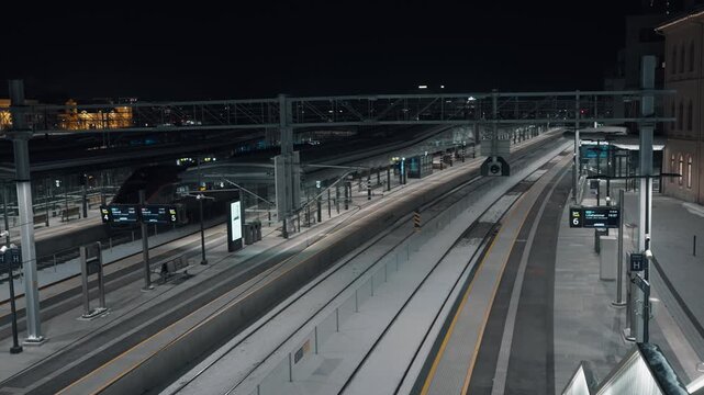 The Drammen rail station during winter