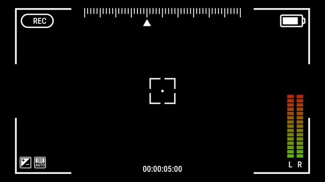 Digital Camera Viewfinder Recording Screen Animation Overlay