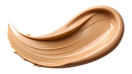 Cosmetic smears of foundation cream on white background