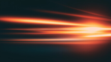Obraz premium Abstract Orange Light Streaks with Cinematic Motion Blur and Energy Beam Glow, Dynamic Speed Lines Background for Video Editing and Creative Design Overlay
