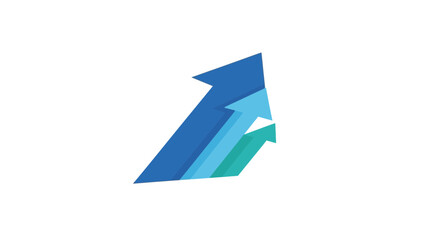Financial growth arrow business logo vector