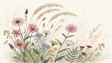 grunge floral background