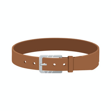 Stylish Brown Leather Belt with Silver Buckle for Men and Women