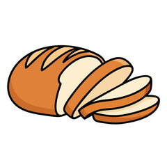 Sliced Loaf of Bread Illustration