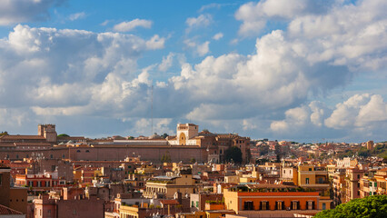 Rome historic center panoramic view