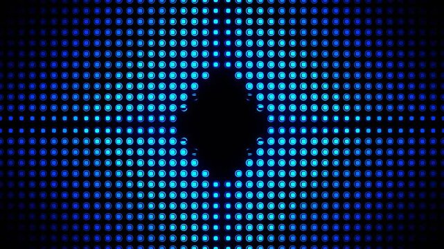 Blue Circles Light Moving to Center Background VJ Loop in 4K