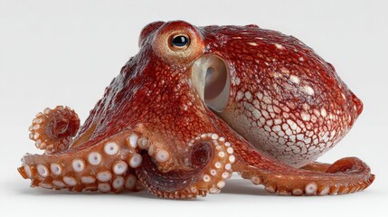 Fototapeta premium full body image of an octopus calamari on a white background