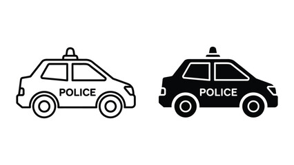 Police cars side view illustration © pngmarket
