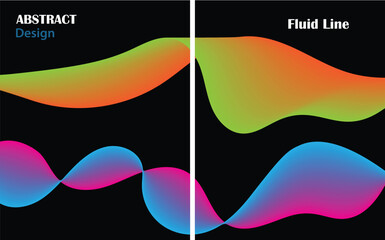 Obraz premium Vibrant waveform patterns on black background with text
