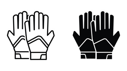 Black and white gloves