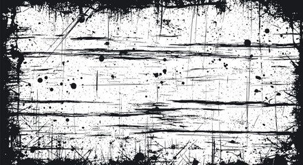 Fototapeta premium A grungy illustration of scratched and splattered texture on a wooden surface