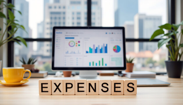 Expense tracking and budget control for small business accounting with monthly cost breakdown, cash flow planning and reimbursement handling for tax compliance and profit reporting