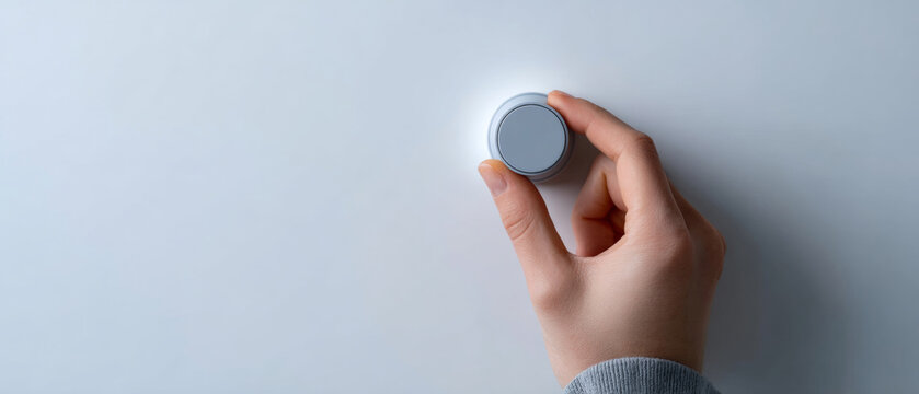 Hand adjusting round control knob