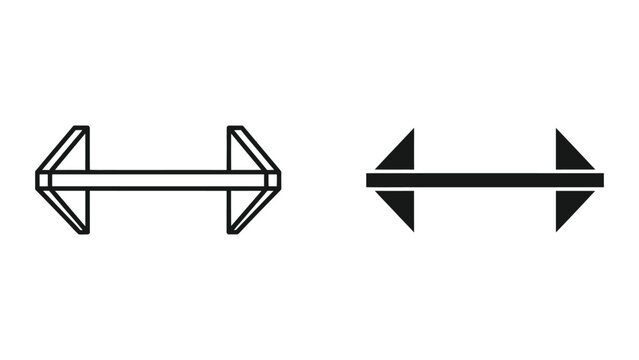 Two double sided arrows