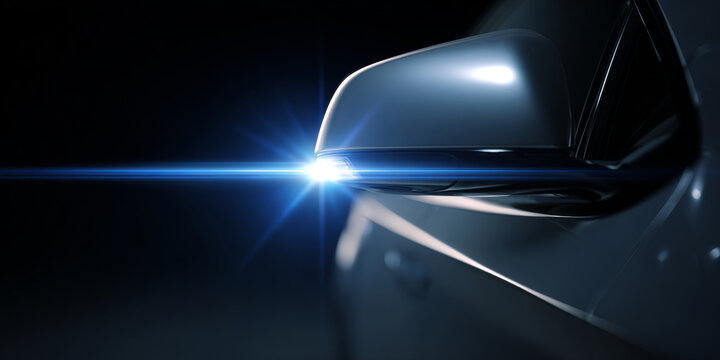 Car side mirror with illuminated turn signal