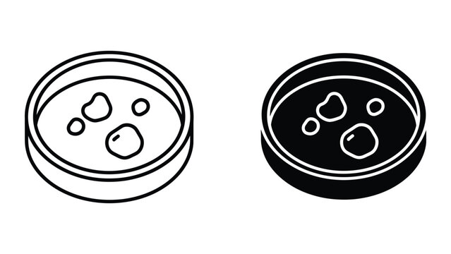 Petridish with bacteria colonies