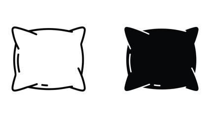 Black and white pillows illustration
