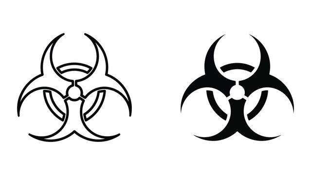 Biohazard symbol icon set
