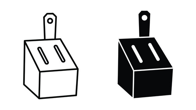 Simple line drawing of two fuses