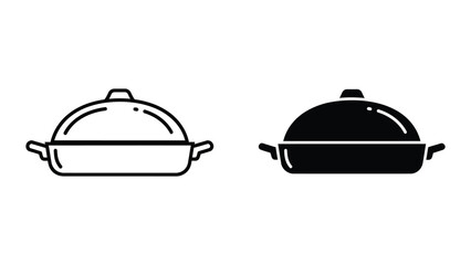 Obraz premium Serving dishes icon