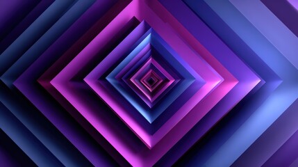 Abstract Neon Square Tunnel Background