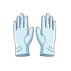 Obraz premium Pair of Light Blue Protective Gloves