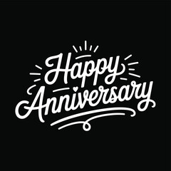 Obraz premium Decorative white lettering celebrates a joyful relationship milestone.