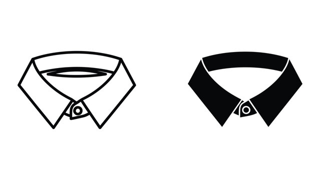 Shirt collar icon set