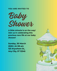 Fototapeta premium Baby Shower Ideas & Supplies - Party Planning, Decorations & Invitations, Plan the perfect baby shower with creative ideas, beautiful decorations, invitations, and party supplies.