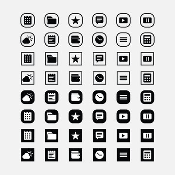 Comprehensive UI UX Interface Elements and Navigation Icons Collection