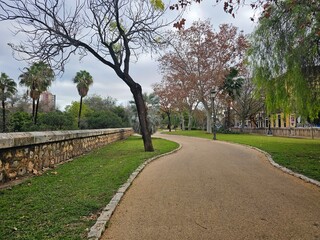 Obraz premium Valencia, Spain: December 18, 2025: Discovering the city of Valencia during winter days. Beautiful aerial view of the old city.