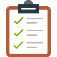 Fototapeta premium Clipboard with checklist Icon