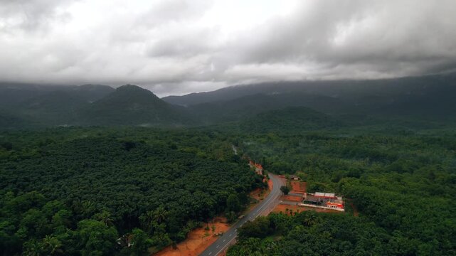 Narure Road, kudremukh to Karkala road, Kudremukh hills background 