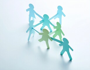 Symbolische Darstellung von Teamarbeit und sozialer Vernetzung