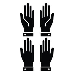 Obraz premium Pair of hands with wristbands pointing fingers vector illustration flat design