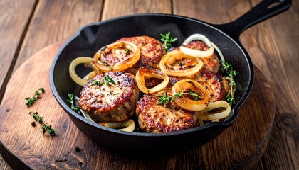 Schweinefilet-Medaillons mit Zwiebeln