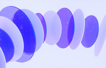 Modern transparent glass for Web3 and AI technology background. 3d rendering