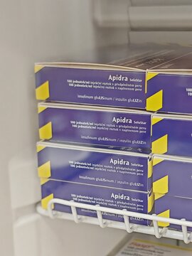 Prague,Czech Republic-23.01.2026: Apidra SoloStar by Sanofi containing insulin glulisine used for management of diabetes mellitus
