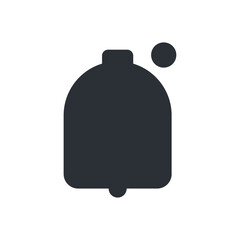 Obraz premium 通知ありのベルアイコン 新着お知らせマークのUI素材