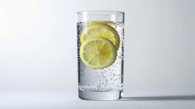 炭酸水とレモンが弾ける夏CM向けループ背景