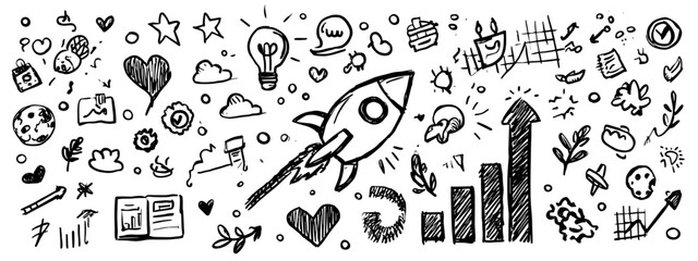 Obraz premium vector set of business icons stonks 