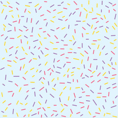 Rainbow jimmies background, pastel color sprinkle pattern for birthday cake, sweet food texture, abstract candy decoration, playful summer party graphic
