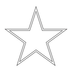 Obraz premium Isolated Black star icon on white Background, ranking mark.