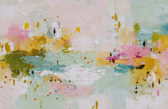 fondo art&iacute;stico decorativo de una pintura colorida de trazos gruesos