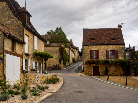 The fortified town of Domme, Dordogne department, Nouvelle-Aquitaine region. An old medieval bastide in southwestern France.