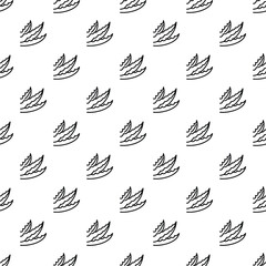 Fototapeta premium Aloe vera leaves creating a repeating doodle pattern