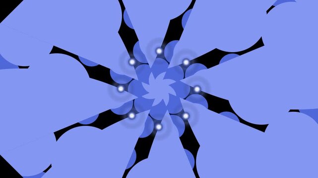 Blue Floral Pattern Animation Background Design.